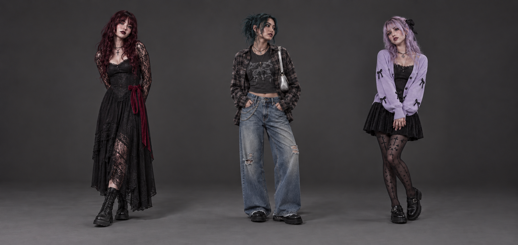 Jak łączyć alternatywne estetyki? Goth, coquette, Grunge, Y2K i więcej