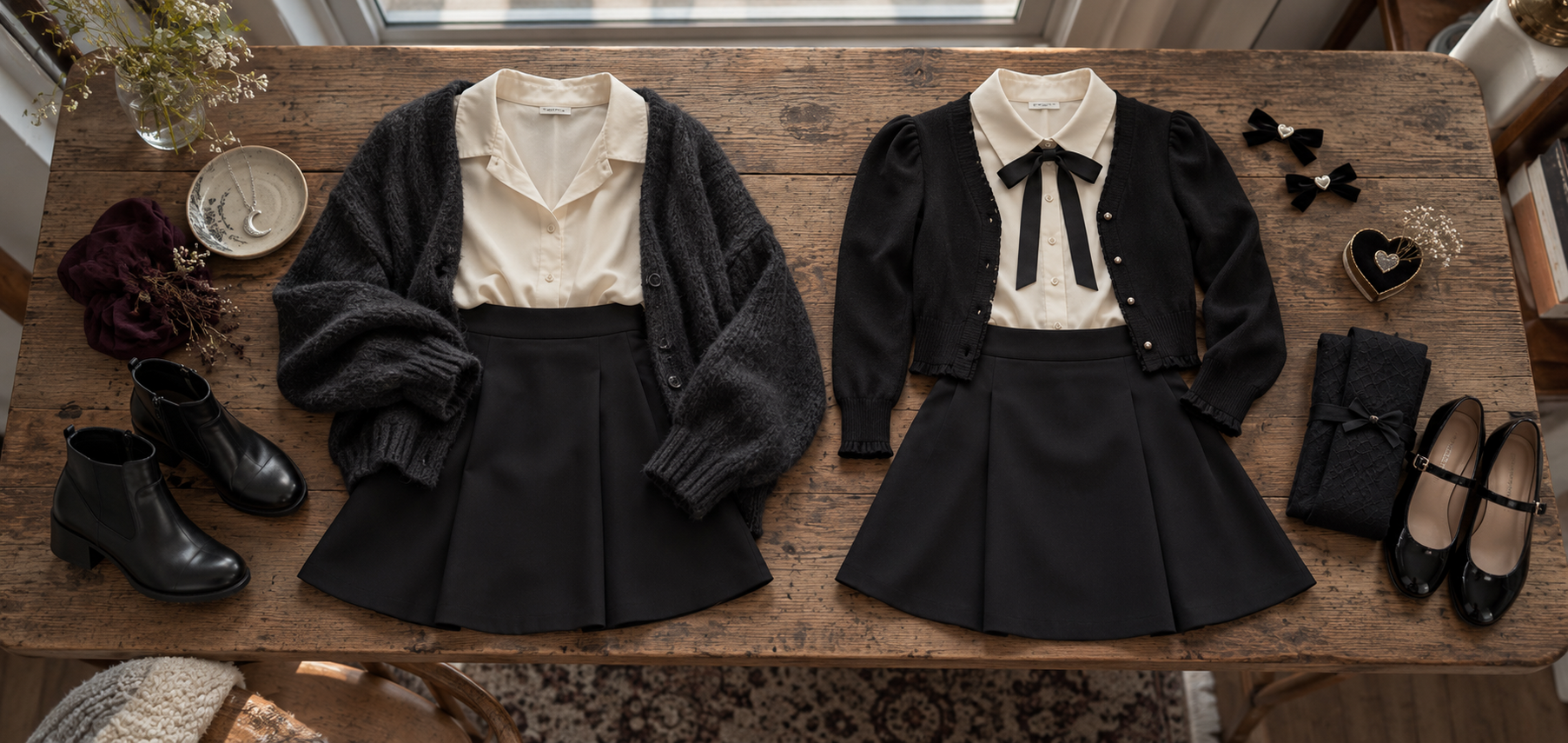 Soft Goth czy Jirai kei? Jedna baza, dwa różne outfity krok po kroku