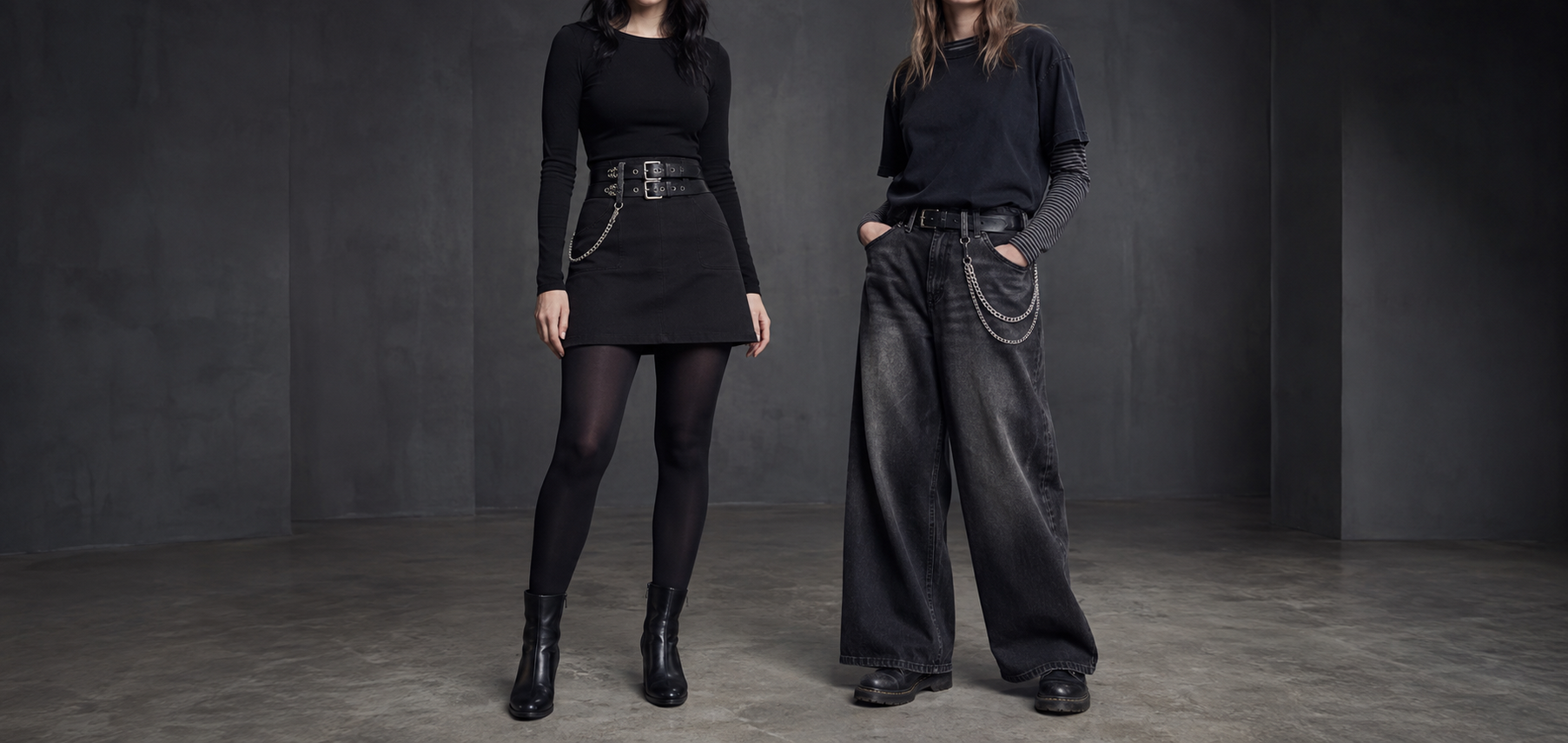Jak nosić łańcuchy i paski? Goth i Grunge